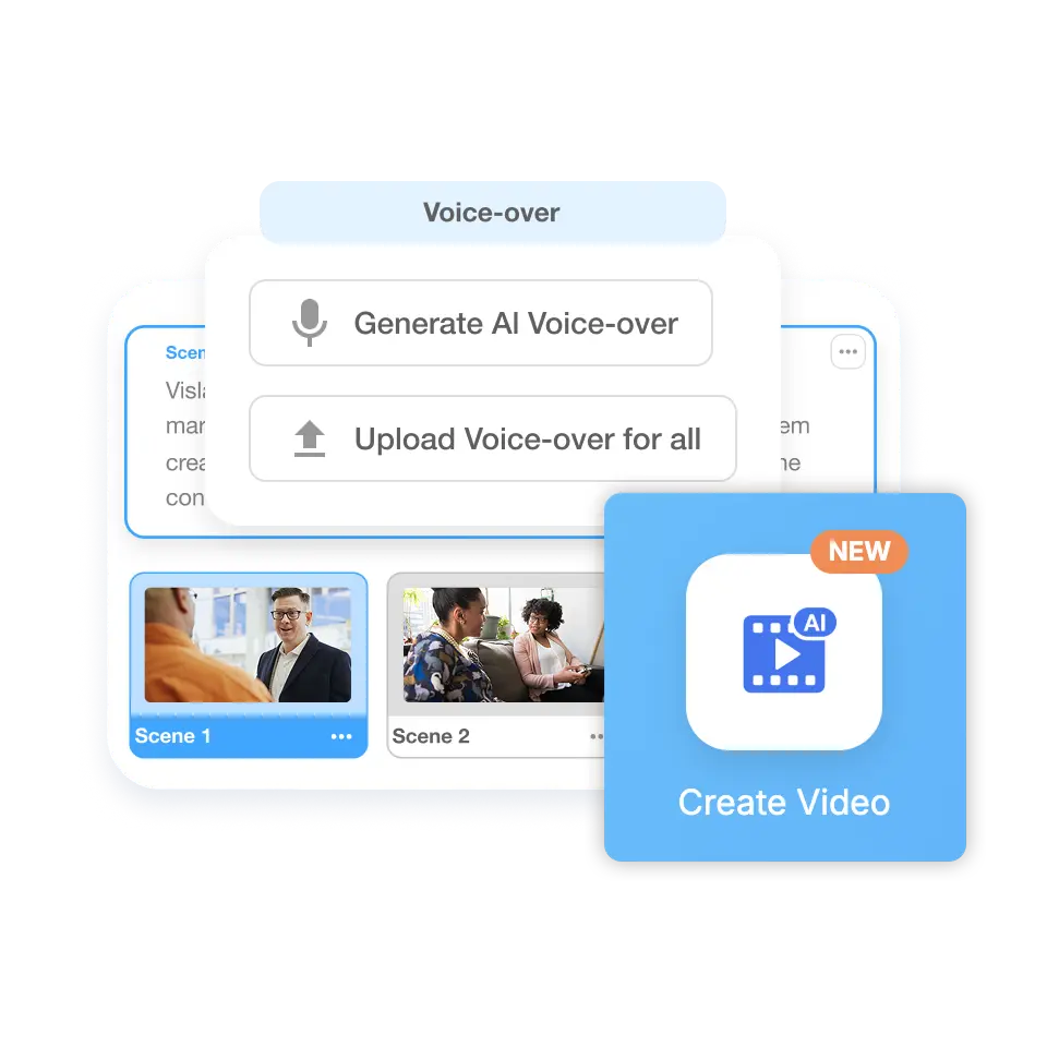 Creating a video in Visla by selecting Voice and Video mode.